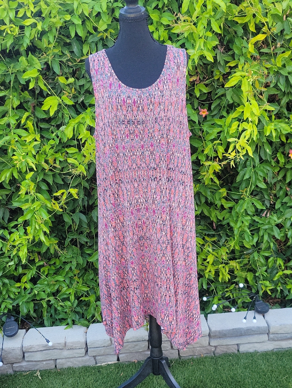 Rachel Zoe Pink Multi-Pattern Sleeveless Midi Dress